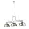 Z-Lite Melange 3 Light Chandelier, Brushed Nickel & Brushed Nckel 725-3BN-D12BN - alternate 1
